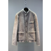 皮草外套女新款 Zoehope 轻奢进口小奶羔拉贡羊皮毛一体立领短款