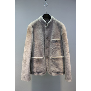 Zoehope 轻奢进口小奶羔拉贡羊皮毛一体立领短款皮草外套女新款