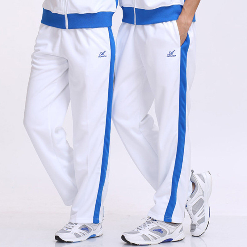 春夏秋季南韩丝白色运动裤女长裤透气广场舞男休闲裤宽松团体校裤