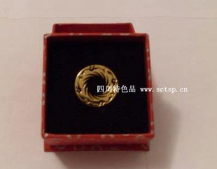 太阳神鸟纯金镀胸针徽章-成都特色文化旅游纪念礼物【巴蜀尚品】