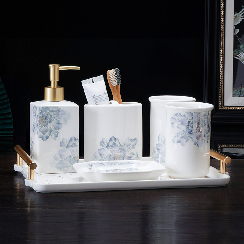 衛生間漱口杯新中式洗漱杯刷牙杯