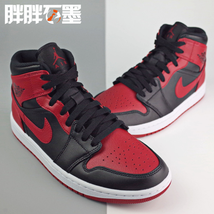 JORDAN男AJ1篮球鞋黑红小禁穿