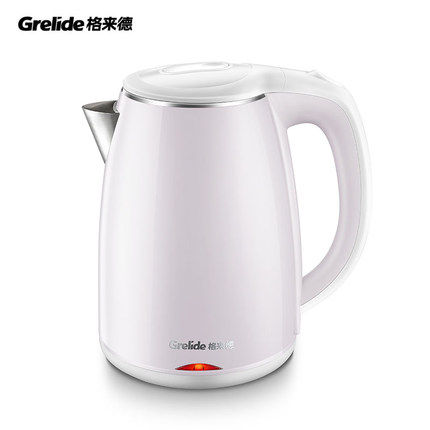 Grelide/格来德 D1206A1低功率电热烧水壶学生宿舍酒店不锈钢800w