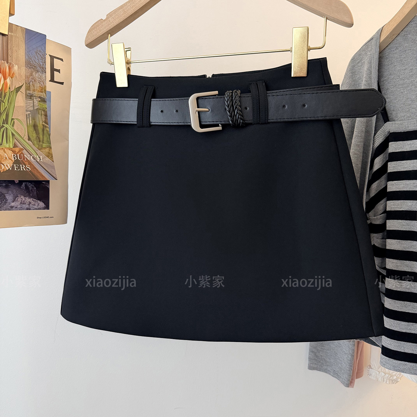 纯色高级感高腰a字半身裙西装包臀短裙女春夏2026新款防走光显瘦