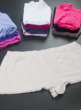 惊爆四角短裤平角女士柔软一片原单外贸女内中腰黑色无痕内裤纯棉