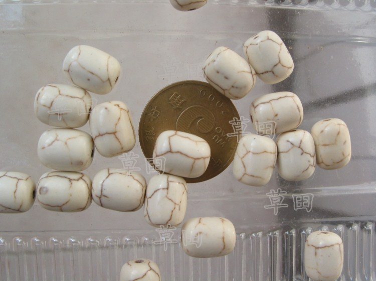 珠子隔珠diy手工白松石特价桶珠