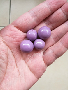 天然美国紫云母散珠云母石14/16/18/20mm圆珠diy多宝配饰手链饰品