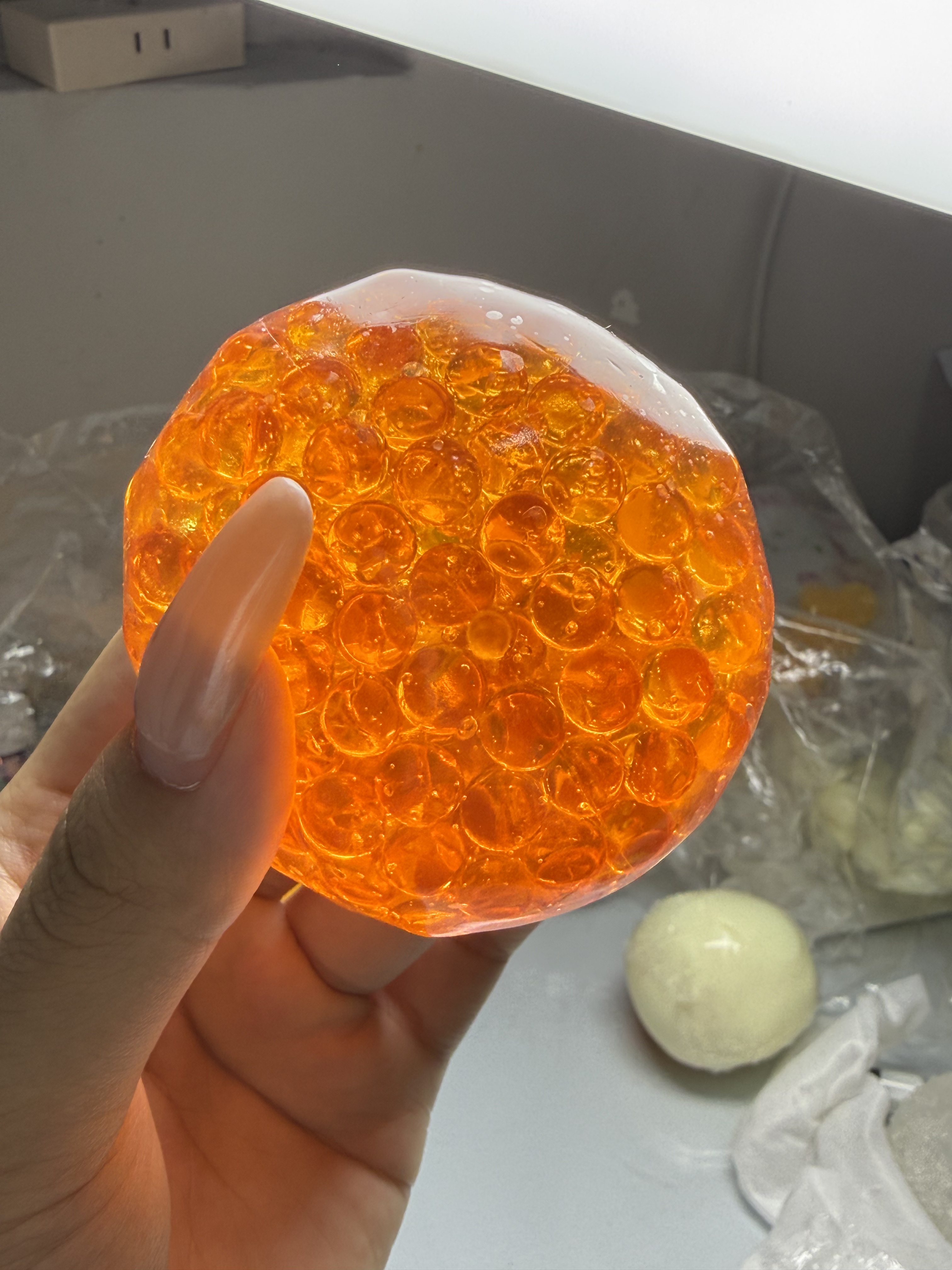 仿真圆珠子不回弹手作球解压捏捏玩具自制成品