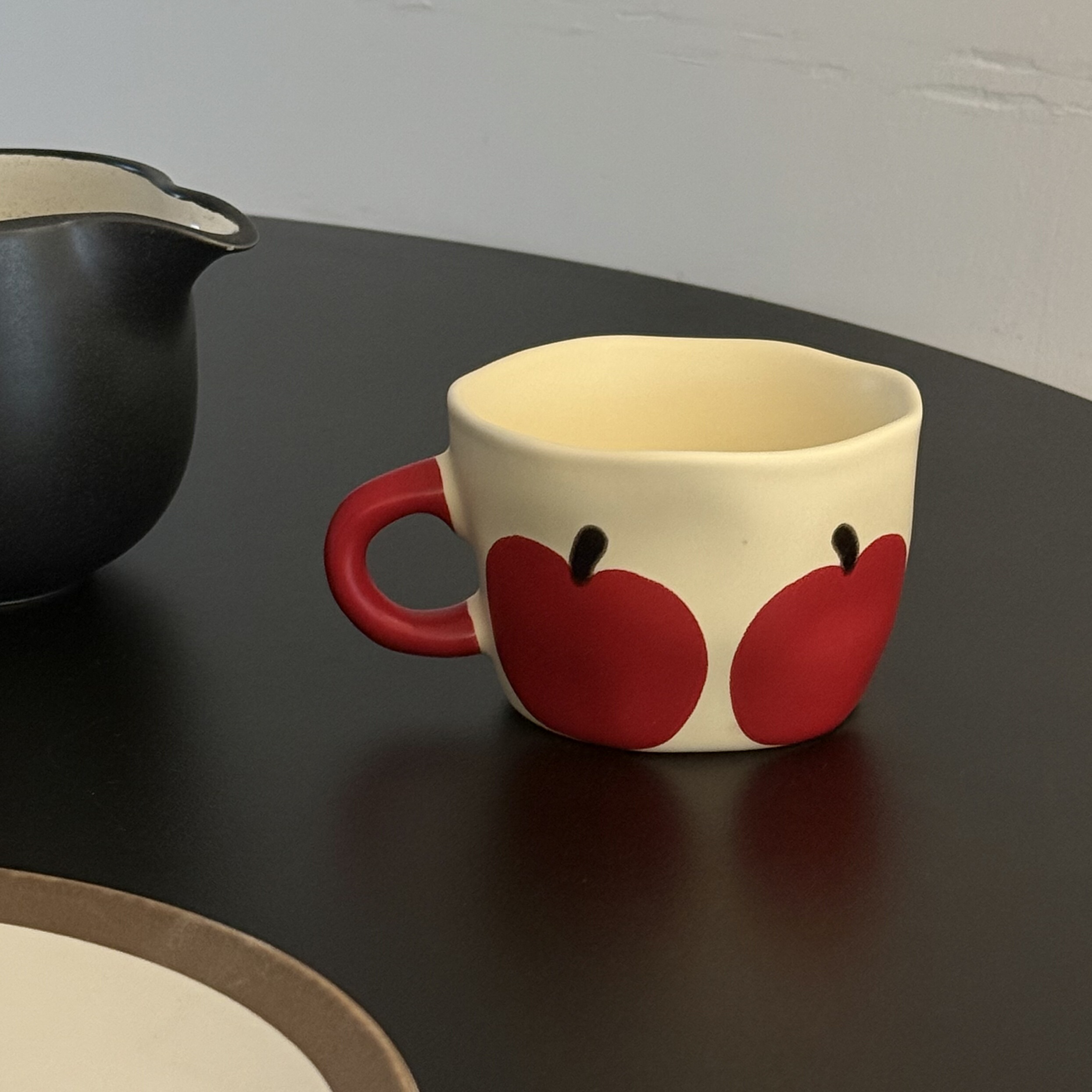 苹果马克杯陶瓷水杯家用喝水特别好看的早餐杯子精致漂亮设计感