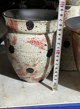 孤品手工拉坯花盆