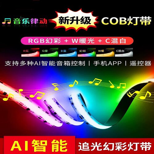 智能RGBW幻彩灯带音乐律动2814IC