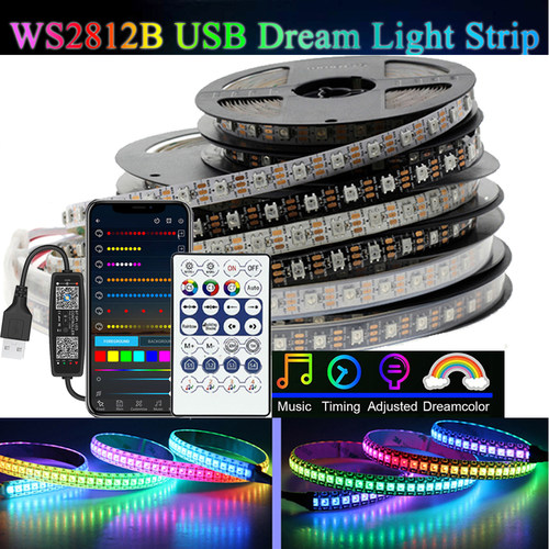 幻彩ws2812b灯带app遥控音乐跑马