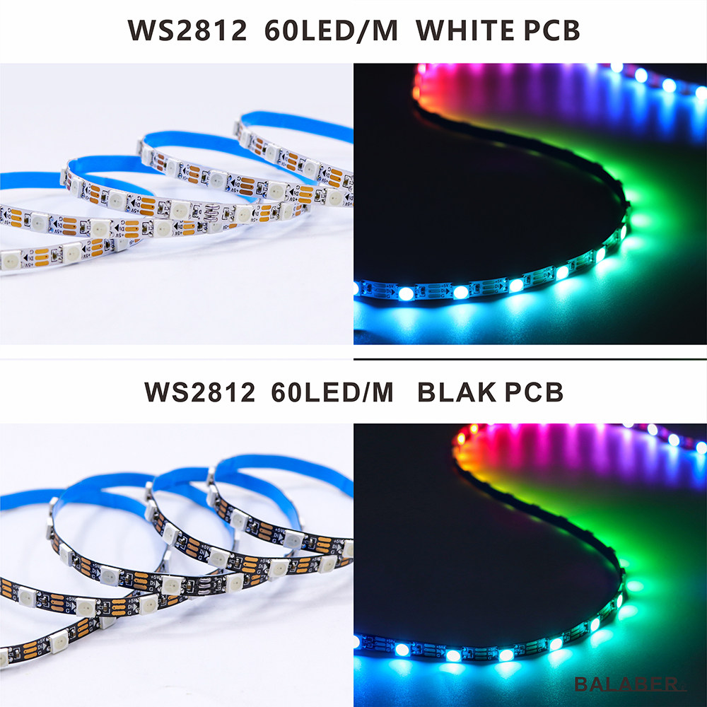 WS2812B幻彩灯带窄板5mm软灯条