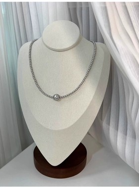 兰溪珍珠 真多麻色施家珍珠S925纯银锁骨链小众复古高级感项链