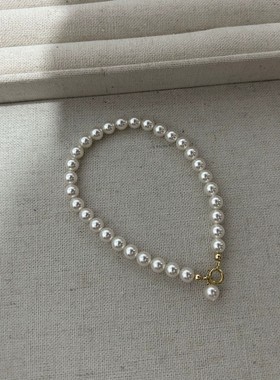 兰溪珍珠 经典奥地利强光施家珍珠手链简约高级感轻奢气质叠戴女