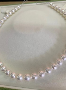 兰溪珍珠海水母贝珍珠项链女正品颈链锁骨链毛衣送妈妈款新款爆款