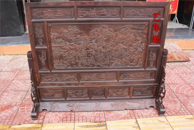 红木家具/印度小叶紫檀座屏工艺品/插屏工艺/围屏工艺品/折屏/