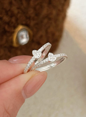 韩国韩版持恒S925纯银镶石葫芦戒指女小众轻奢甜美指环2025新款潮