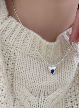 持恒s925纯银水滴爱心项链女韩国东大门小众ins风百搭爆款锁骨链