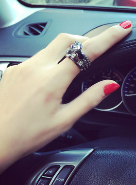 四件套简约装饰食指女韩国戒指