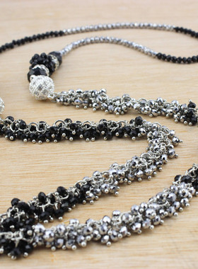 水晶装饰项链配饰女潮小众设计感