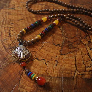 新中式国风挂件项链配饰女款毛衣链2025新款爆款长款小众复古禅意