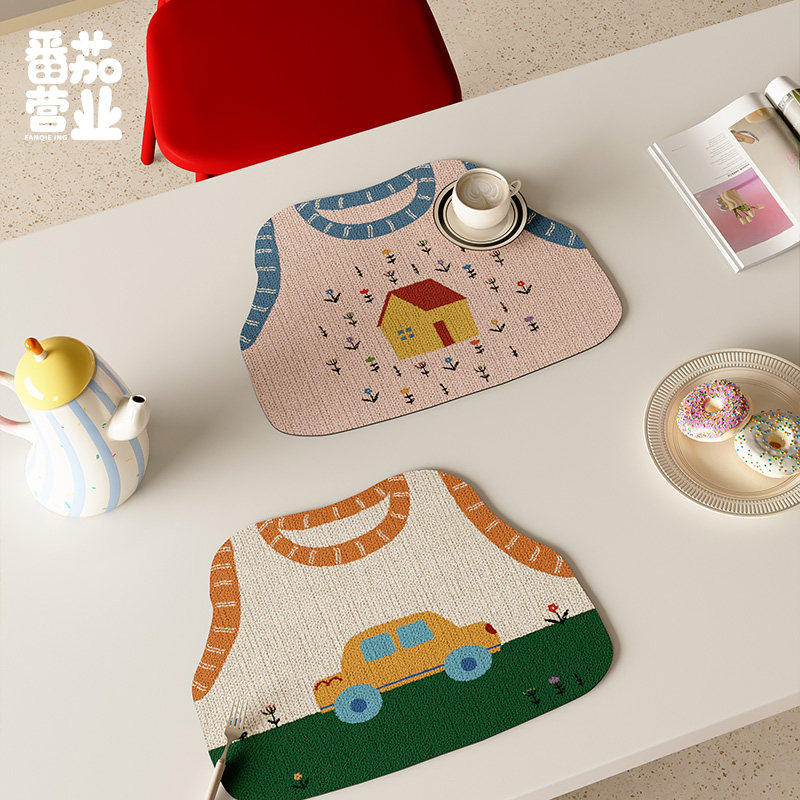 可爱家用餐垫碗盘垫厨房台面沥水垫皮革吸水隔热垫鼠标垫咖啡机垫,居家布艺,餐垫,淘宝优惠券,粉丝福利购,淘宝优惠卷