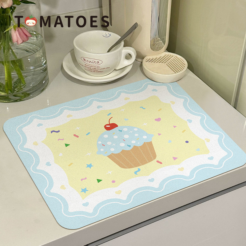 【番茄营业中】纸杯蛋糕餐桌垫子可爱皮革防水隔热餐垫微波炉垫子,居家布艺,餐垫,淘宝优惠券,粉丝福利购,淘宝优惠卷