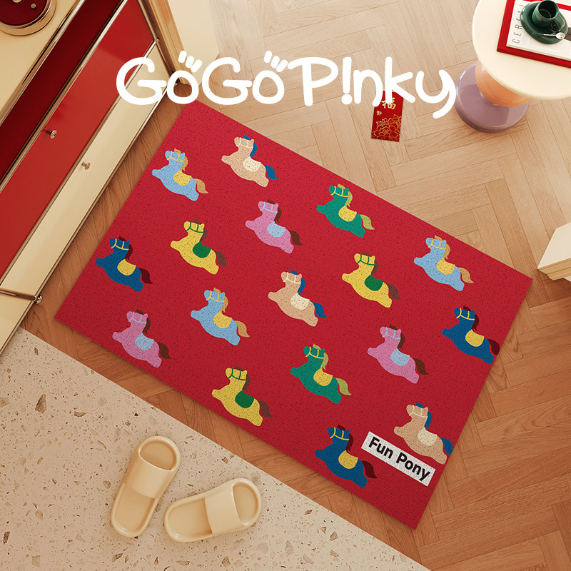 新年喜庆可爱卡通韩系家用入户玄关地垫PCV耐脏耐磨进门蹭脚垫子,居家布艺,入户地垫,淘宝优惠券,粉丝福利购,淘宝优惠卷
