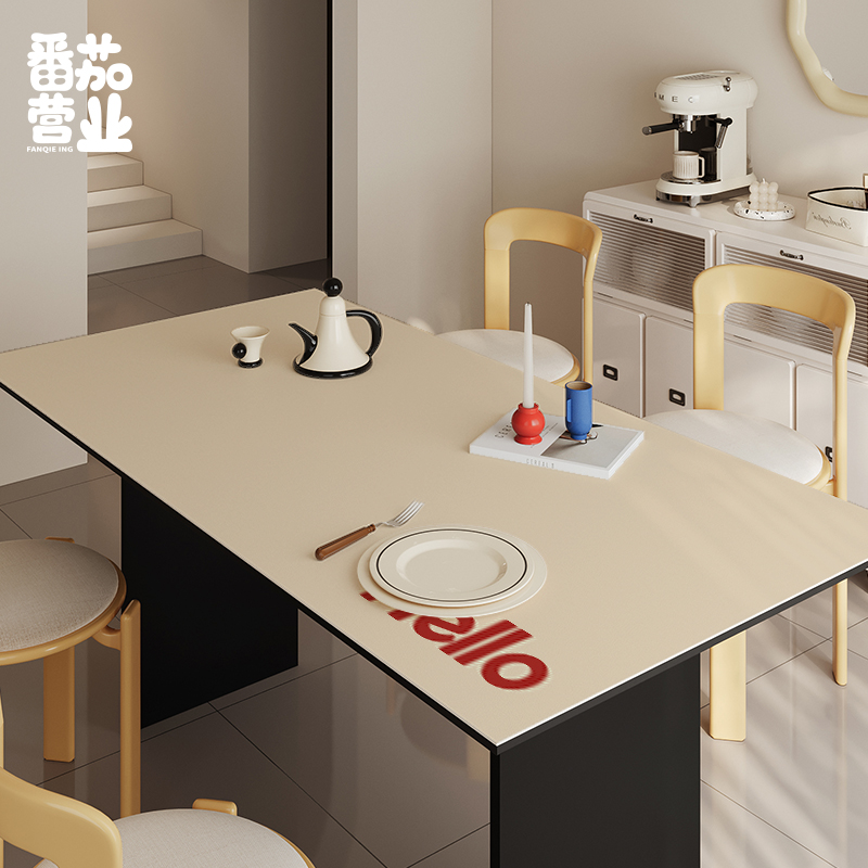简约现代家用餐桌垫子韩系纯色皮革防水桌垫防烫隔热桌面保护垫子