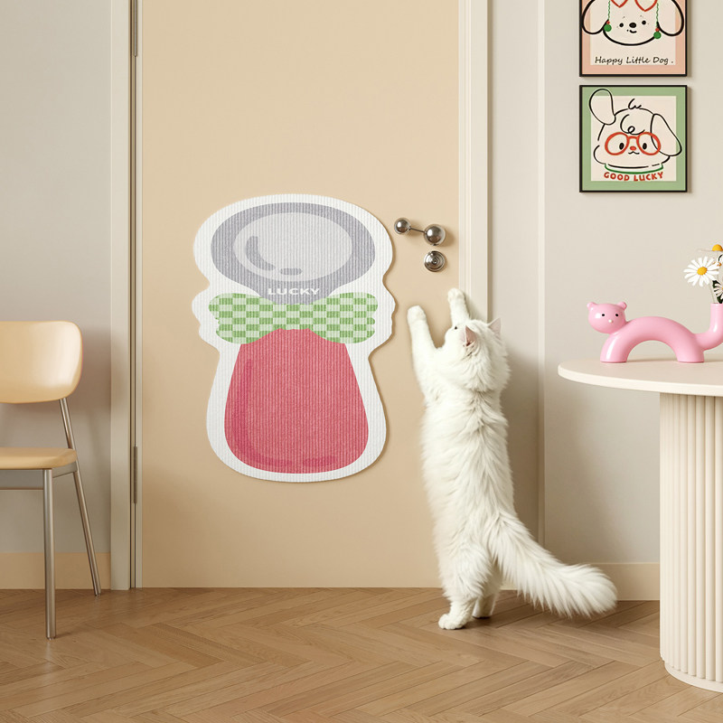 韩系创意可爱家用猫抓垫猫抓板墙贴防猫抓门贴静音加厚防挠门神器