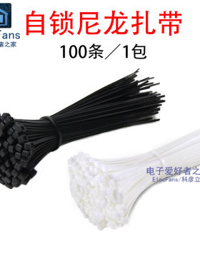 (100条)扎带尼龙自锁式塑料卡扣