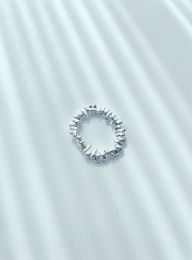 ZHAZHA韩国新款时髦气质个性精致甜美925银重工大气弹力戒指指环