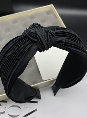 发箍百搭黑色发卡发饰简约头箍宽边气质网红时尚头饰复古外出韩版