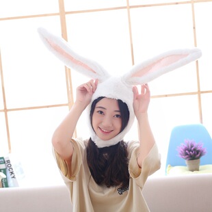 可爱女林小宅同款兔子耳朵帽子兔子头套拍照道具写真道具表演道具