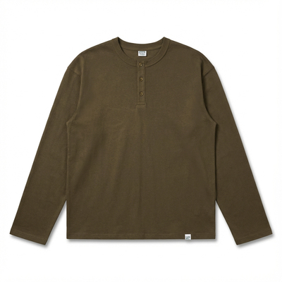 BPCLL 26SS WG长袖老式亨利260g纯棉面料 吸汗透气微宽松男女通款