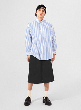 BPCALL25SS 做旧洗七分裤水美式复古废土褪色工艺工装裤男女通款