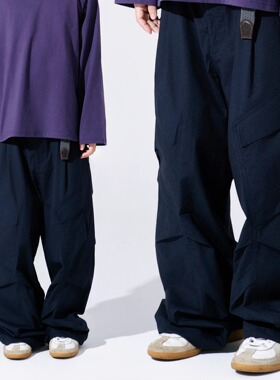 BPCALL24AW 野兽薄款春夏长裤大口袋直筒阔腿宽hiphop美式工装裤