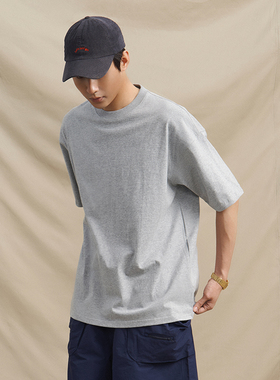 BPCALL 2.0重磅纯棉日系廓形落肩复古街纯色TEEvintage短袖T恤