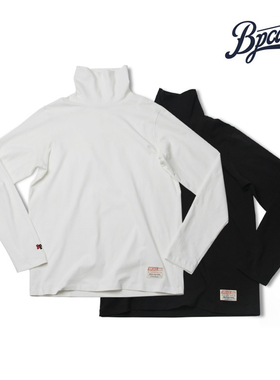 BPCALL基础款棉质莱卡日系TEE简约长袖高领纯色打底万象商场同款