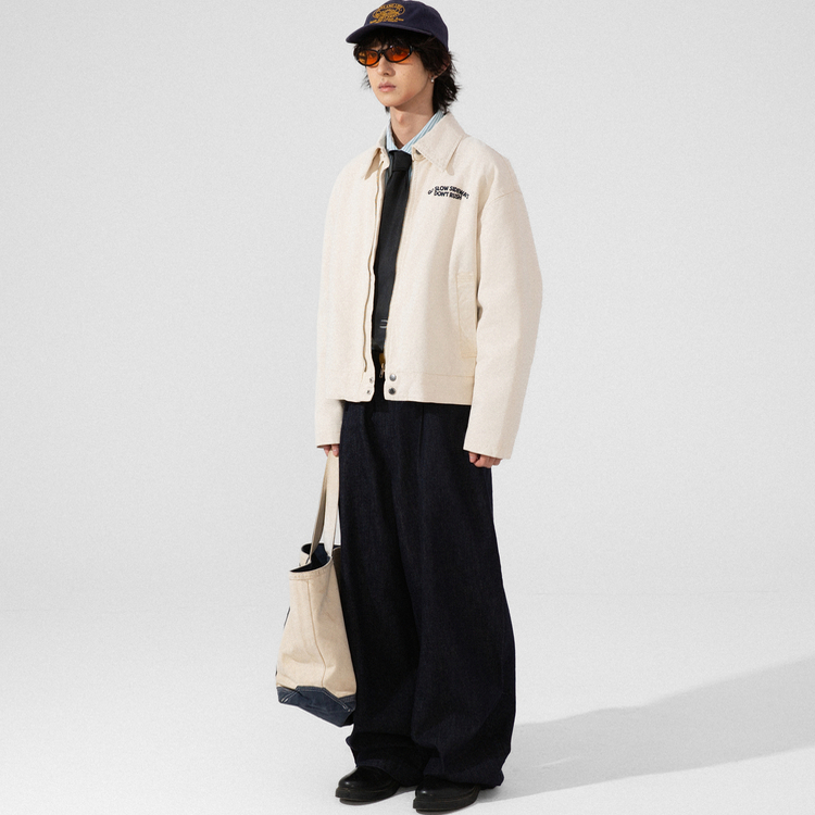 BPCALL25AW 蛇纹夹克刺绣短宽拉链秋冬夹vintage底特律Cleanfit