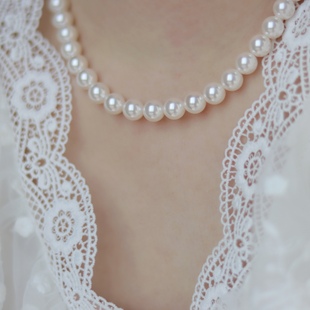 ins博主fever经典 打结项链轻奢小众高级毛衣链锁骨链 施家珍珠法式