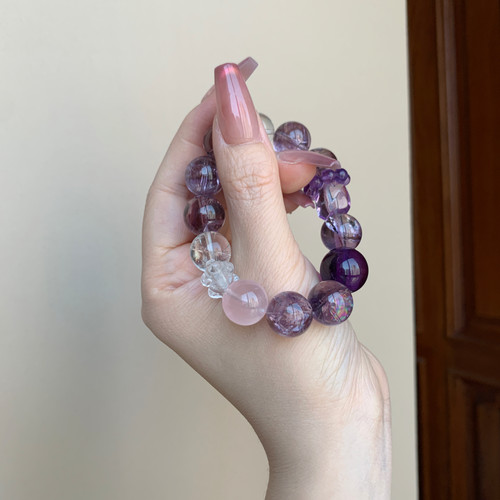 九紫离火水晶手链甜美