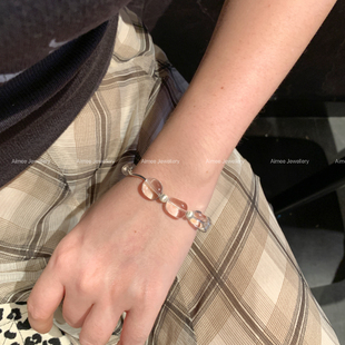 生日礼物私人定制 轻奢手串925银饰 琉夏 天然白水晶设计款