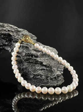 百搭轻奢小众气质法式珍珠手链