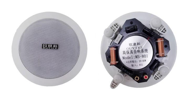 【辰星科技】欧意科MS-801定租吸顶音箱会议广播背景音乐商铺吸顶