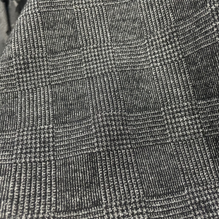 黑灰色威尔士格子针织布料弹力连衣裙子设计师服装面料手工DIY