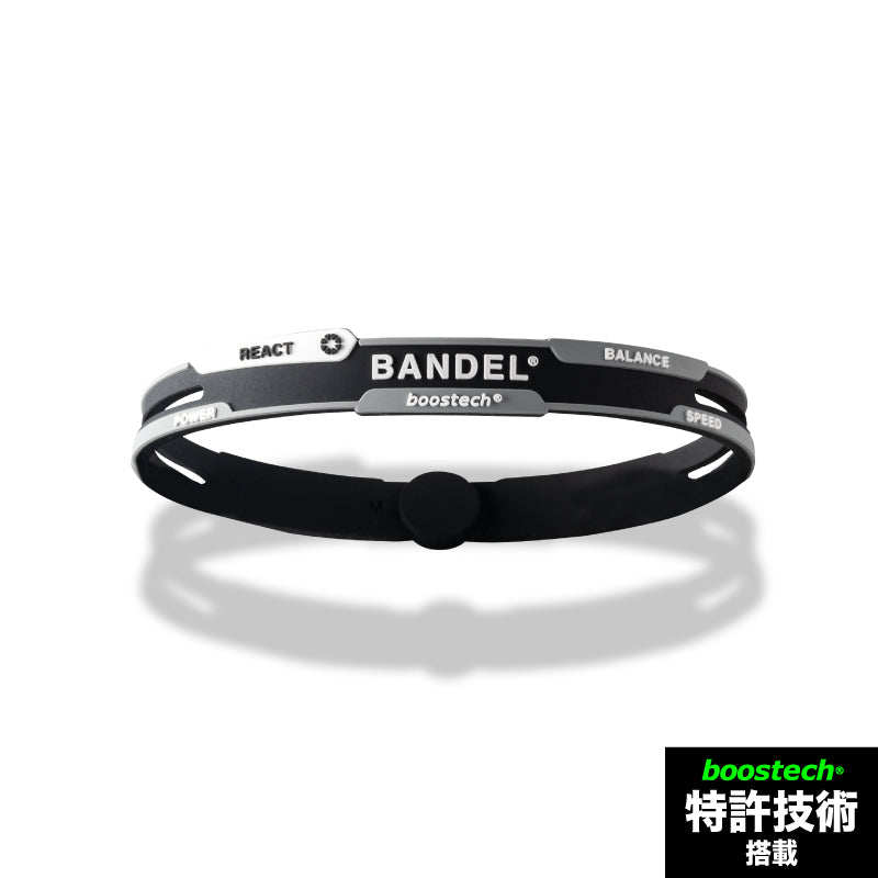 日本代购BANDEL班德尔脚链黑色×白色健身运动保健硅胶防水男女