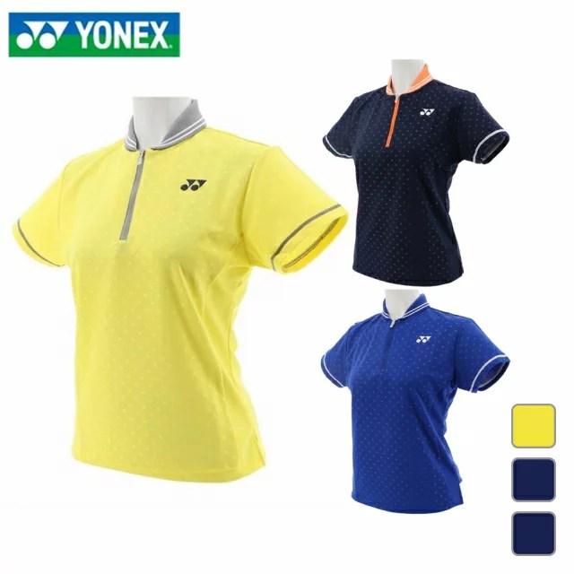 日本YONEX尤尼克斯羽毛球服女透气速干短袖T恤收腰修身polo衫上衣