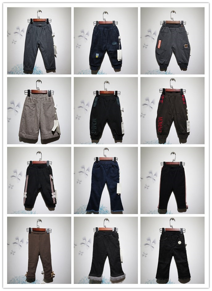 豆豆*衣橱*魔萌男童女童冬天棉裤夹棉打底裤加绒牛仔裤多款清仓